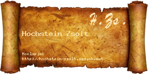 Hochstein Zsolt névjegykártya